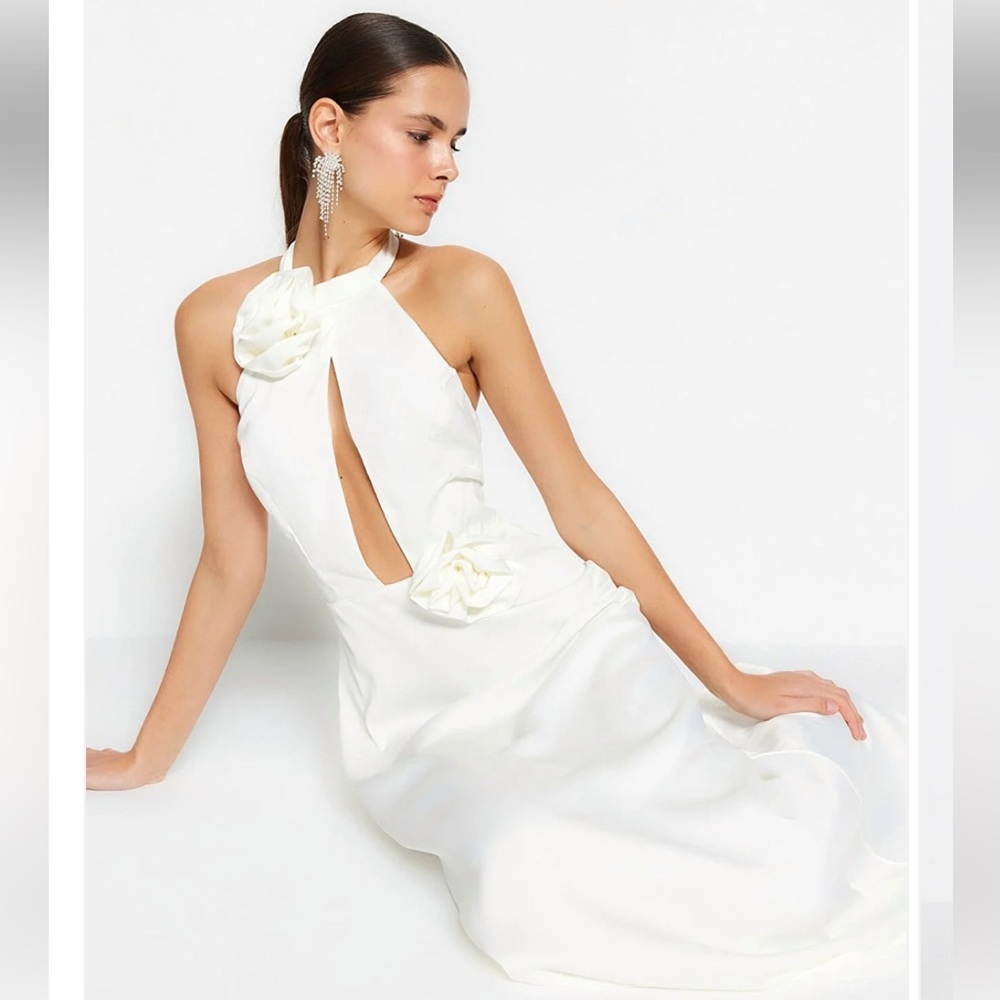 Beautiful, unique white dress/gown for any wedding, graduation, or birthday